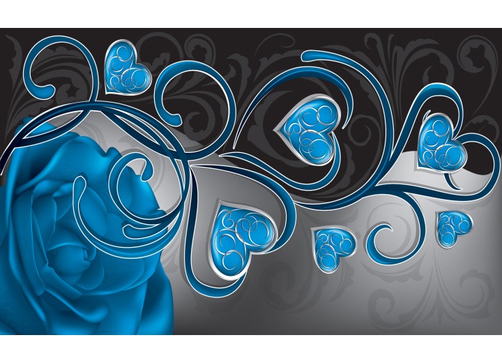 Fotobehang Vlies | Art | Blauw | 254x184cm