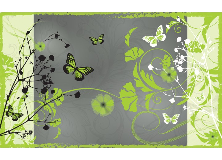 Fotobehang Vlies | Bloemen | Groen | 254x184cm