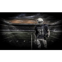 Fotobehang Voetbal | Grijs, Zwart | 152,5x104cm