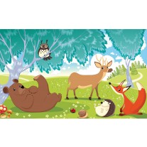 Fotobehang Dieren | Groen, Bruin | 152,5x104cm