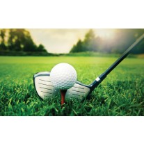 Fotobehang Golf | Groen, Wit | 152,5x104cm