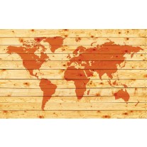 Fotobehang Wereldkaart | Oranje | 152,5x104cm