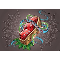 Fotobehang Alchemy Gothic | Grijs, Rood | 152,5x104cm