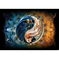 Fotobehang Papier Alchemy Gothic | Blauw | 368x254cm