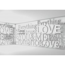 Fotobehang 3D, Tekst | Grijs | 152,5x104cm