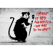 Fotobehang Street Art | Zwart, Rood | 152,5x104cm