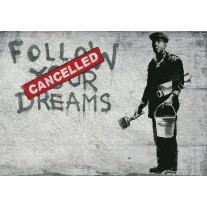 Fotobehang Street Art | Zwart, Rood | 104x70,5cm