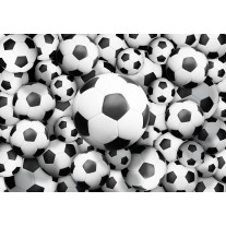 Fotobehang Voetbal | Zwart, Wit | 152,5x104cm