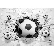 Fotobehang Voetbal | Zwart, Wit | 152,5x104cm