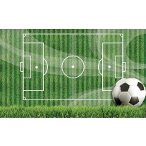 Fotobehang Voetbal | Groen, Wit | 152,5x104cm