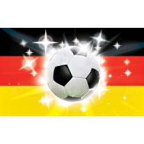 Fotobehang Voetbal | Zwart, Rood | 152,5x104cm