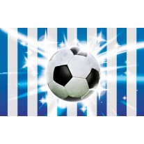 Fotobehang Voetbal | Blauw, Wit | 152,5x104cm