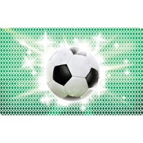 Fotobehang Voetbal | Groen, Wit | 152,5x104cm