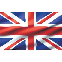 Fotobehang Vlag | Blauw, Rood | 152,5x104cm