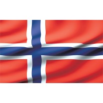 Fotobehang Vlag | Blauw, Rood | 152,5x104cm