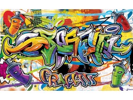 Fotobehang Graffiti, Street art | Groen | 152,5x104cm