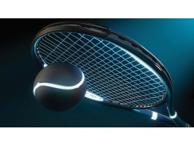 Fotobehang Tennis | Blauw | 208x146cm