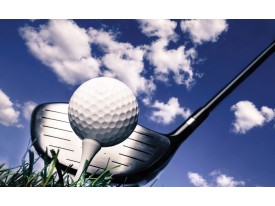 Fotobehang Golf | Blauw, Wit | 152,5x104cm