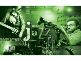 Fotobehang Muziek, Jazz | Groen | 152,5x104cm