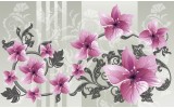 Fotobehang Vlies | Bloemen | Roze, Grijs | 254x184cm