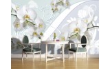 Fotobehang Vlies | Orchidee, Bloemen | Wit | 254x184cm