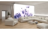Fotobehang Vlies | Bloemen | Paars, Wit | 254x184cm