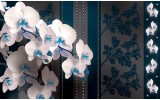 Fotobehang Vlies | Bloemen, Orchideeën | Blauw | 254x184cm