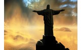 Fotobehang Vlies | Jezus, Brazilië | Zwart | 254x184cm