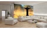 Fotobehang Vlies | Jezus, Brazilië | Zwart | 254x184cm