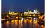 Fotobehang Vlies | Moscow, Stad | Oranje | 254x184cm