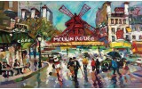 Fotobehang Vlies | Moulin Rouge | Grijs | 254x184cm