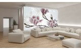Fotobehang Vlies | Bloemen, Magnolia | Grijs | 254x184cm