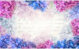 Fotobehang Vlies | Bloemen | Roze, Blauw | 254x184cm