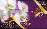Fotobehang Vlies | Bloemen, Orchidee | Paars | 254x184cm