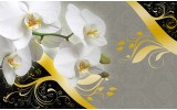 Fotobehang Vlies | Bloemen, Orchidee | Grijs | 254x184cm