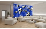 Fotobehang Voetbal | Blauw | 104x70,5cm