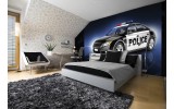 Fotobehang Vlies | Politieauto | Zwart | 254x184cm