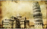 Fotobehang Vlies | Pisa | Sepia | 254x184cm