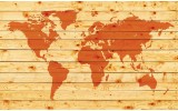 Fotobehang Wereldkaart | Oranje | 312x219cm