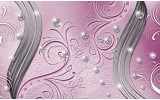 Fotobehang Vlies | Abstract | Roze, Zilver | 254x184cm