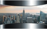 Fotobehang Vlies | Skyline, Steden | Zilver | 254x184cm