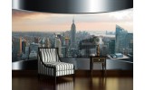 Fotobehang Vlies | Skyline, Steden | Zilver | 254x184cm
