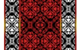 Fotobehang Vlies | Abstract | Rood, Zwart | 254x184cm