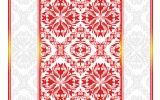 Fotobehang Vlies | Abstract | Rood, Wit | 254x184cm