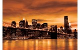 Fotobehang Vlies | New York | Oranje | 254x184cm