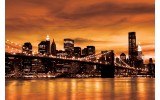 Fotobehang Vlies | New York | Oranje | 254x184cm