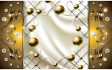 Fotobehang Vlies | Modern, Slaapkamer | Zilver, Goud | 254x184cm