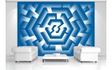 Fotobehang Vlies | Design | Blauw | 254x184cm