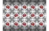 Fotobehang Vlies | Rozen, Bloemen | Grijs, Rood | 254x184cm