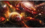 Fotobehang Vlies | Planeten | Oranje, Bruin | 254x184cm
